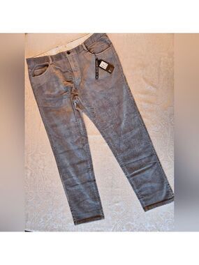 Grey Cotton Corduroy Pants, Casual, Warm, Size 40, Snover, NWT